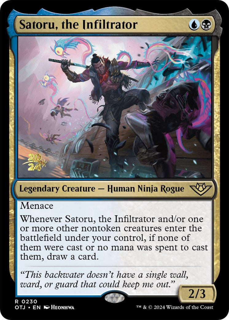 Satoru, the Infiltrator [Outlaws of Thunder Junction Prerelease Promos] - Trinity Hobby