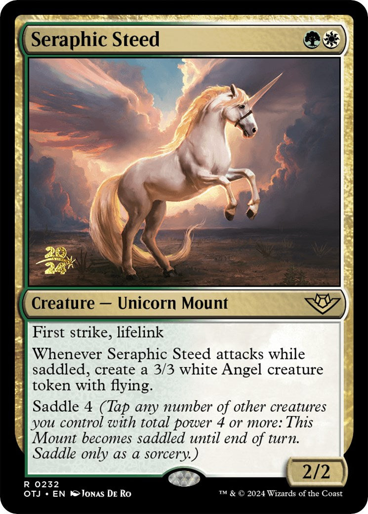 Seraphic Steed [Outlaws of Thunder Junction Prerelease Promos] - Trinity Hobby