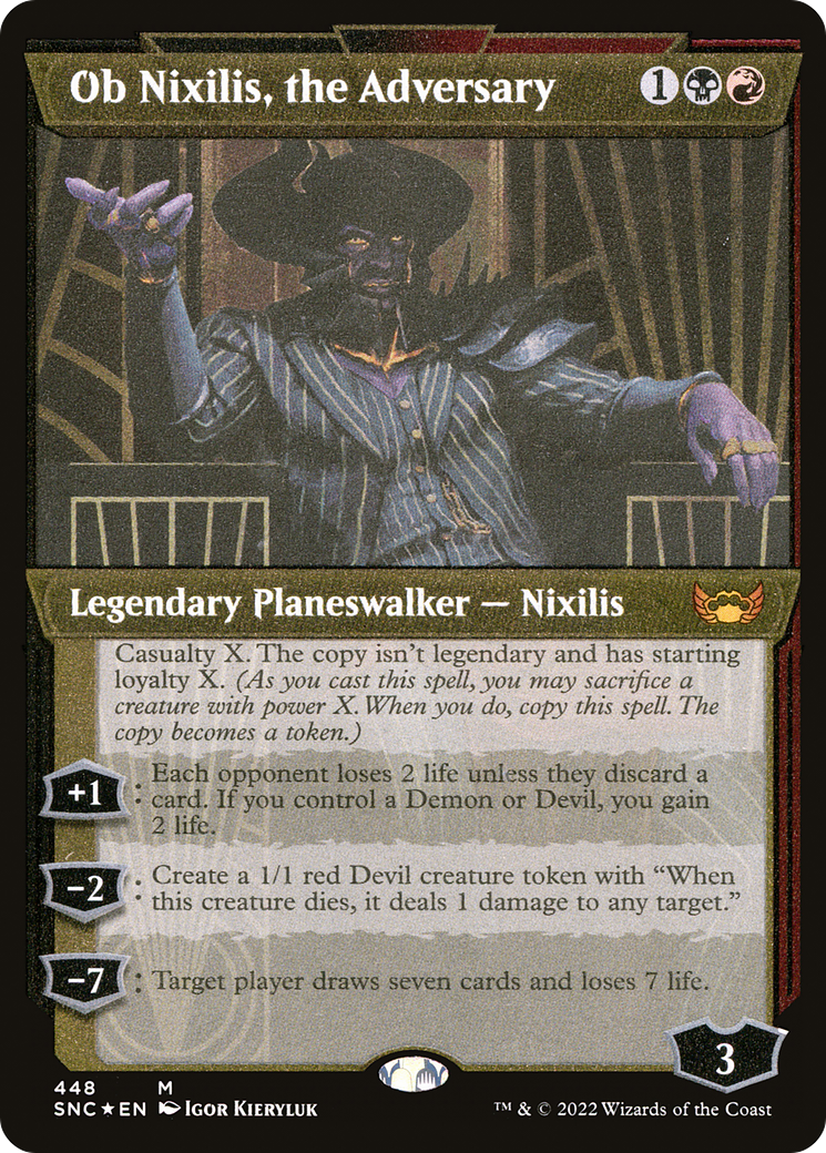 Ob Nixilis, the Adversary (SNC-448) - [Streets of New Capenna]: (Showcase) Foil - Trinity Hobby