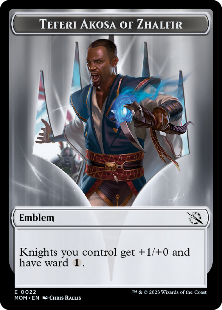 Soldier // Teferi Akosa of Zhalfir Emblem Double-Sided Token [March of the Machine Tokens] - Trinity Hobby