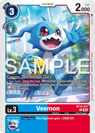 Veemon [BT16-017] [Beginning Observer] - Trinity Hobby