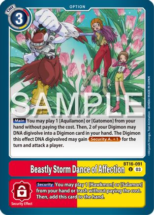 Beastly Storm Dance of Affection [BT16-091] [Beginning Observer] - Trinity Hobby