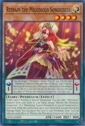 Refrain the Melodious Songstress [LEDE-EN009] Common - Trinity Hobby