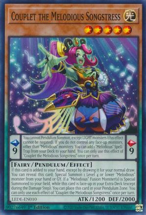 Couplet the Melodious Songstress [LEDE-EN010] Common - Trinity Hobby