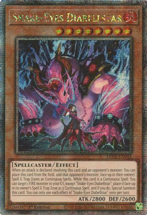 Snake-Eyes Diabellstar [LEDE-EN011] Quarter Century Secret Rare - Trinity Hobby