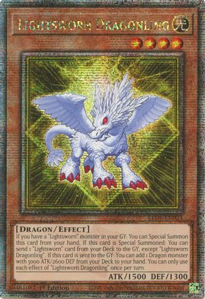 Lightsworn Dragonling (Quarter Century Secret Rare) [LEDE-EN023] Quarter Century Secret Rare - Trinity Hobby