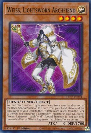Weiss, Lightsworn Archfiend [LEDE-EN024] Common - Trinity Hobby