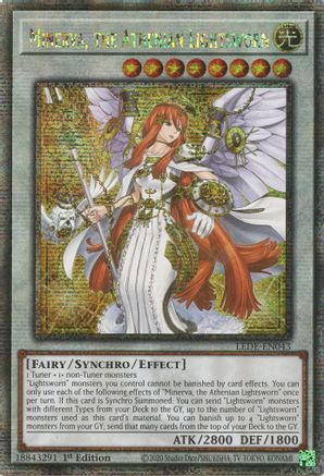 Minerva, the Athenian Lightsworn (Quarter Century Secret Rare) [LEDE-EN043] Quarter Century Secret Rare - Trinity Hobby