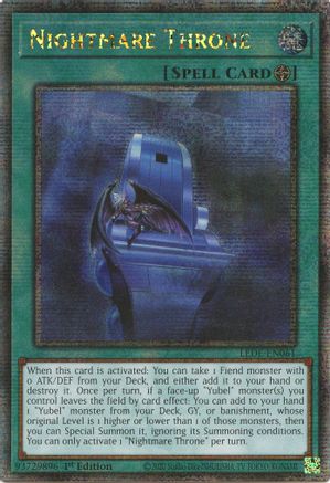 Nightmare Throne (Quarter Century Secret Rare) [LEDE-EN061] Quarter Century Secret Rare - Trinity Hobby