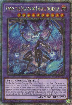 Veidos the Dragon of Endless Darkness (Quarter Century Secret Rare) [LEDE-EN092] Quarter Century Secret Rare - Trinity Hobby