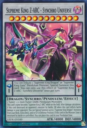 Supreme King Z-ARC - Synchro Universe [LEDE-EN100] Super Rare - Trinity Hobby