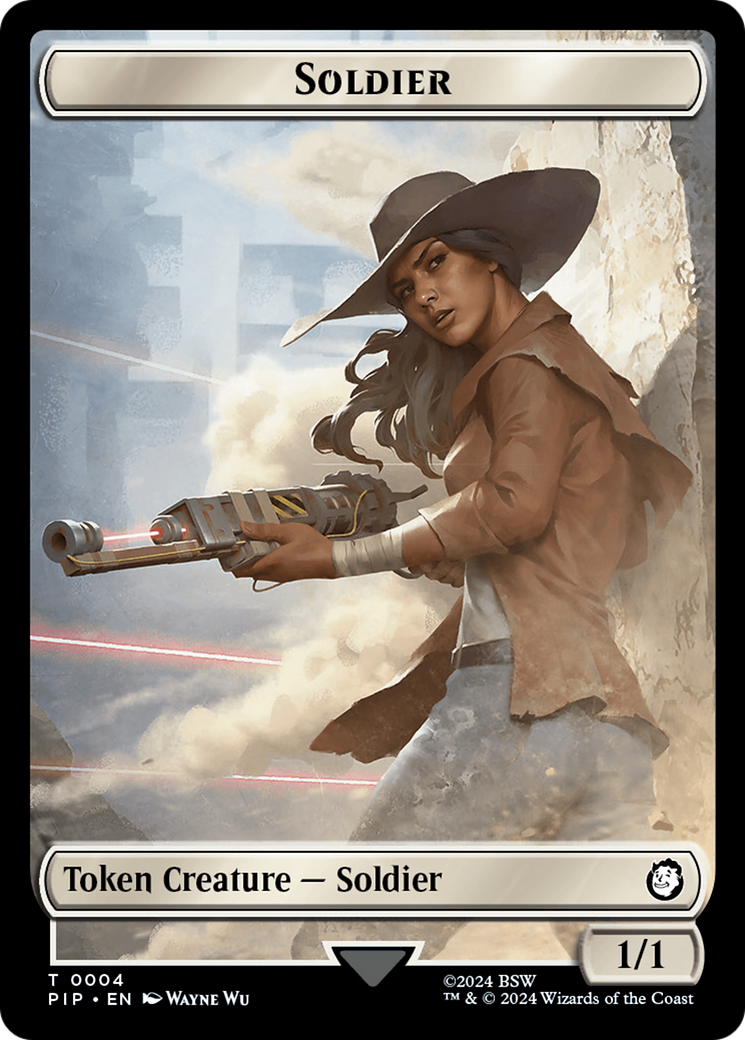 Food (0014) // Soldier (0004) Double-Sided Token [Fallout Tokens] - Trinity Hobby