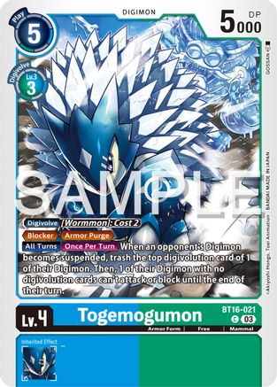 Togemogumon [BT16-021] [Beginning Observer] - Trinity Hobby