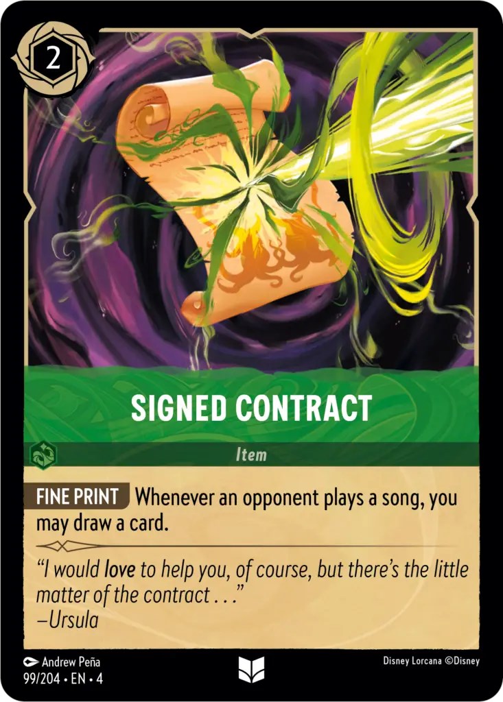 Signed Contract (99/204) [Ursula's Return] - Trinity Hobby