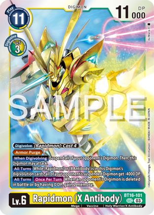 Rapidmon (X Antibody) [BT16-101] [Beginning Observer] - Trinity Hobby