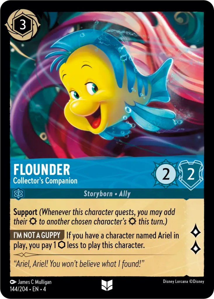 Flounder - Collector's Companion (144/204) [Ursula's Return] - Trinity Hobby