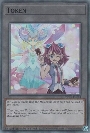 Token: Zuzu and Bloom Diva the Melodious Choir [TKN5-EN003] Super Rare - Trinity Hobby