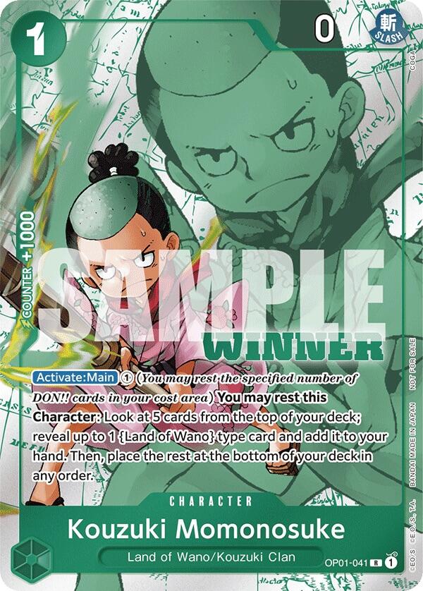 Kouzuki Momonosuke (Winner Pack Vol. 7) (OP01-041) - [One Piece Promotion Cards] Foil - Trinity Hobby