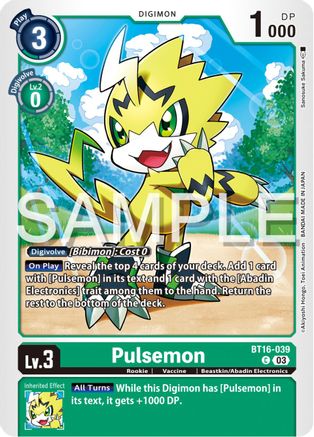 Pulsemon [BT16-039] [Beginning Observer] - Trinity Hobby