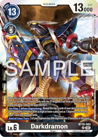Darkdramon [BT16-065] [Beginning Observer] - Trinity Hobby