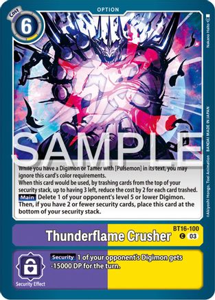 Thunderflame Crusher [BT16-100] [Beginning Observer] - Trinity Hobby