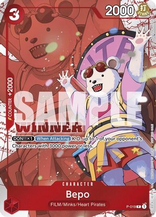 Bepo (Winner Pack Vol. 7) (P-019) - [One Piece Promotion Cards] Foil - Trinity Hobby