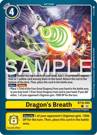 Dragon's Breath [BT16-094] [Beginning Observer] - Trinity Hobby