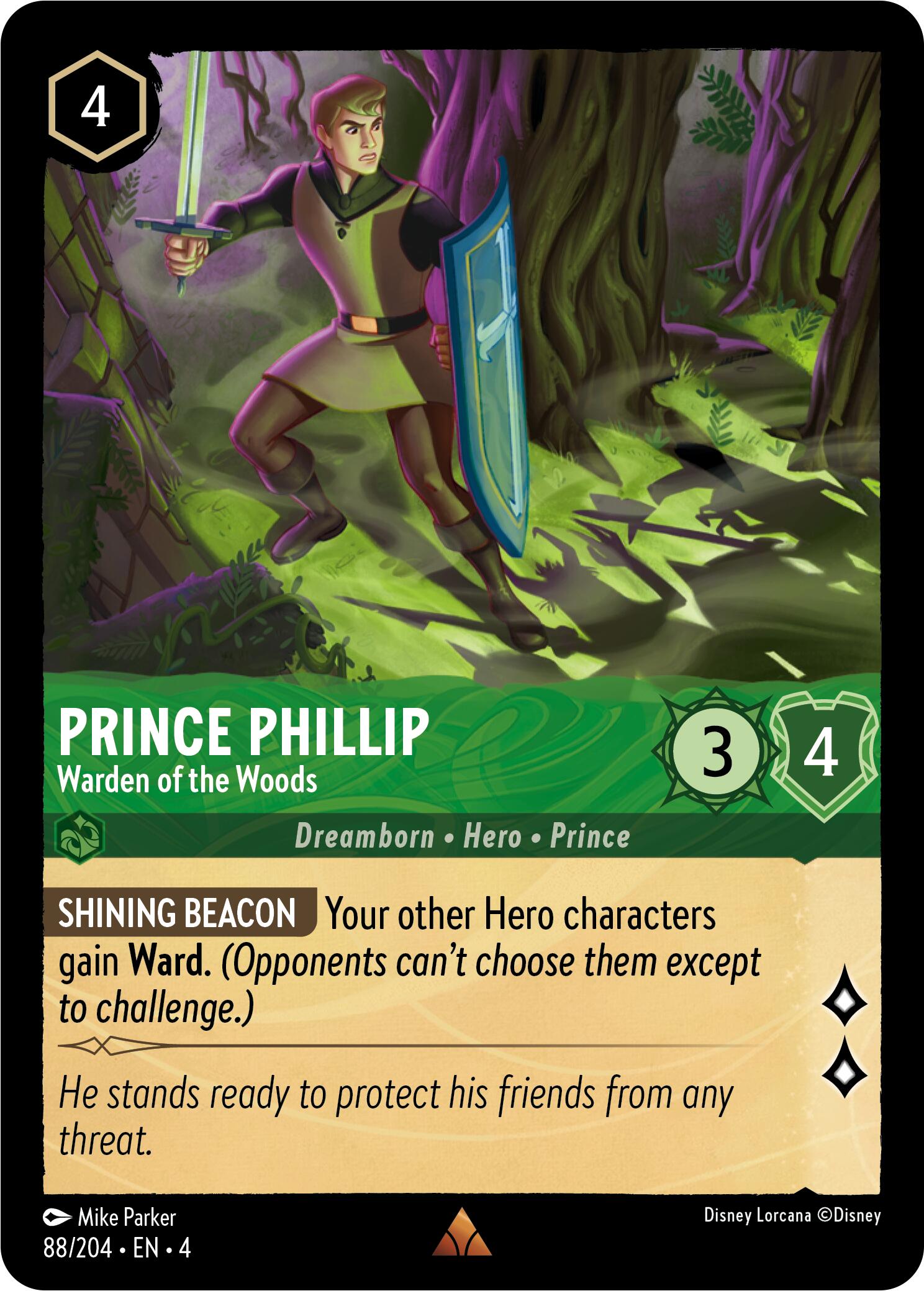 Prince Phillip - Warden of the Woods (88/204) [Ursula's Return] - Trinity Hobby