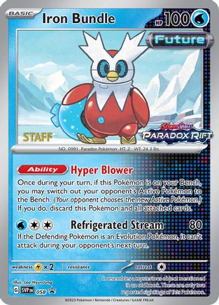 Iron Bundle (058) (Staff Prerelease Promo) [Scarlet & Violet: Black Star Promos] - Trinity Hobby