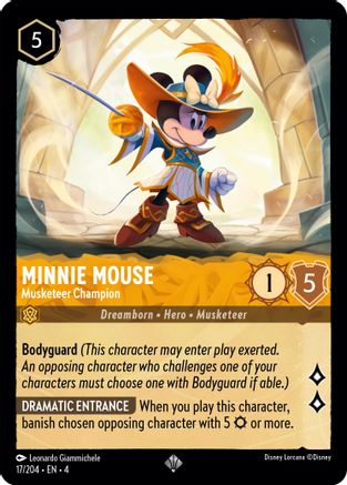 Minnie Mouse - Musketeer Champion (17/204) [Ursula's Return] - Trinity Hobby