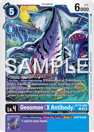 Gesomon (X Antibody) [BT16-069] [Beginning Observer] - Trinity Hobby