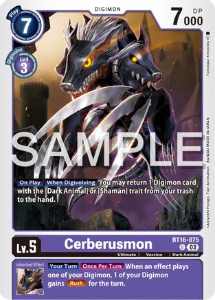 Cerberusmon [BT16-075] [Beginning Observer] - Trinity Hobby