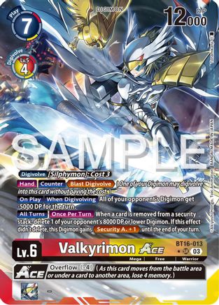 Valkyrimon Ace [BT16-013] (Alternate Art) [Beginning Observer] - Trinity Hobby