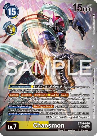 Chaosmon [BT16-036] (Alternate Art) [Beginning Observer] - Trinity Hobby