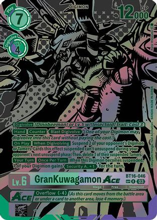 GranKuwagamon Ace [BT16-046] (Alternate Art) [Beginning Observer] - Trinity Hobby