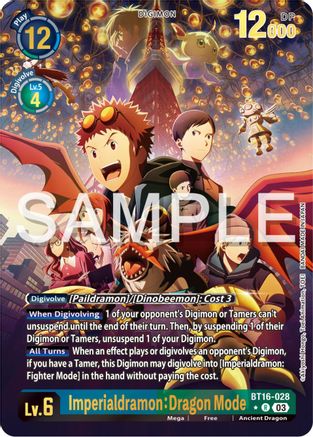 Imperialdramon: Dragon Mode [BT16-028] (Alternate Art) [Beginning Observer] - Trinity Hobby