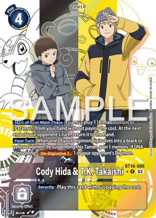 Cody Hida & T.K. Takaishi [BT16-088] (Alternate Art) [Beginning Observer] - Trinity Hobby