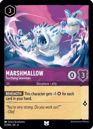 Marshmallow - Terrifying Snowman (51/204) [Ursula's Return] - Trinity Hobby
