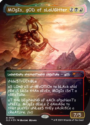 MOgIs, gOD of sLaUGHter (9994) (Rainbow Foil) (SLD-9994) - [Secret Lair Drop Series] Foil - Trinity Hobby