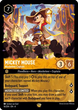 Mickey Mouse - Musketeer Captain (16/204) - [Ursulas Return] - Trinity Hobby