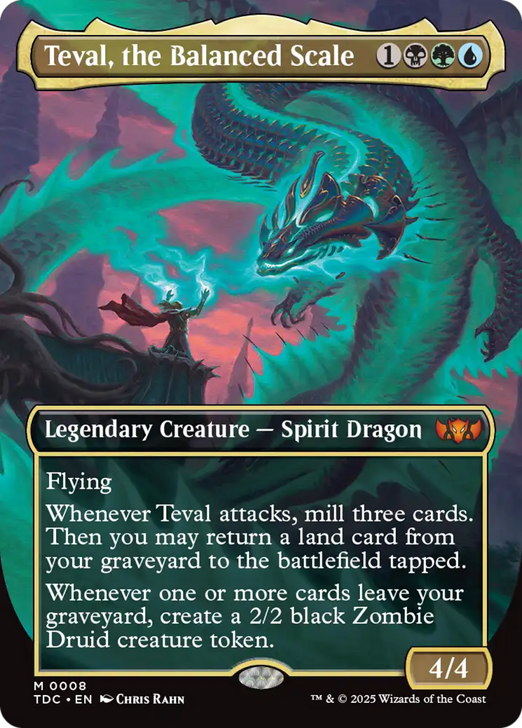 Teval, the Balanced Scale (Borderless) [Tarkir: Dragonstorm Commander] - Trinity Hobby