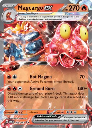 Magcargo ex (029/167) [Scarlet & Violet: Twilight Masquerade] - Trinity Hobby