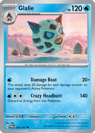 Glalie (052/167) [Scarlet & Violet: Twilight Masquerade] - Trinity Hobby