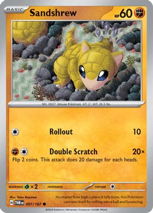 Sandshrew (097/167) [Scarlet & Violet: Twilight Masquerade] - Trinity Hobby
