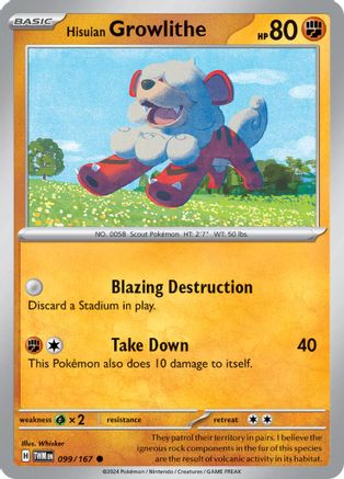 Hisuian Growlithe (099/167) [Scarlet & Violet: Twilight Masquerade] - Trinity Hobby