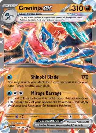Greninja ex (106/167) [Scarlet & Violet: Twilight Masquerade] - Trinity Hobby