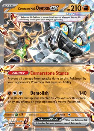 Cornerstone Mask Ogerpon ex (112/167) [Scarlet & Violet: Twilight Masquerade] - Trinity Hobby