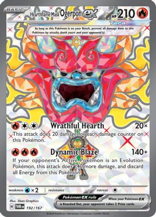 Hearthflame Mask Ogerpon ex (192/167) [Scarlet & Violet: Twilight Masquerade] - Trinity Hobby