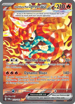 Hearthflame Mask Ogerpon ex (212/167) [Scarlet & Violet: Twilight Masquerade] - Trinity Hobby