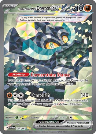 Cornerstone Mask Ogerpon ex (215/167) [Scarlet & Violet: Twilight Masquerade] - Trinity Hobby